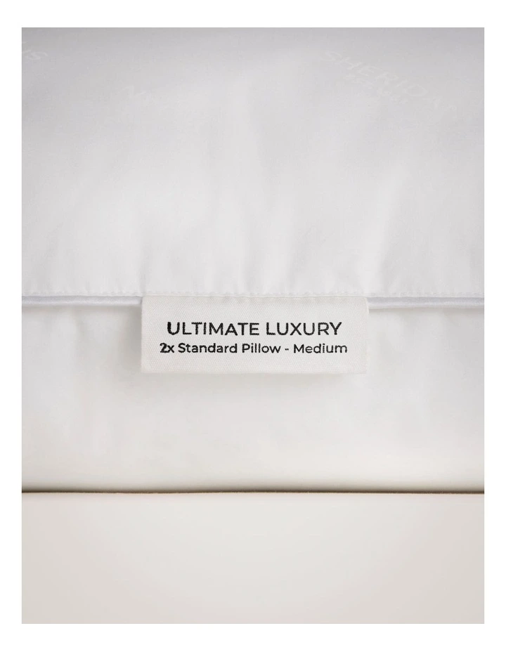 Ultimate Luxury Pillow Twin Pack in Pure White image 3