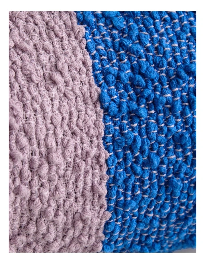 Etta Stripe Breakfast Cushion in Cobalt and Jacaranda image 2