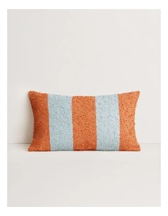 Etta Stripe Breakfast Cushion in Burnt Orange