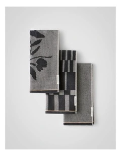 Eley Tea Towel Set - Three Pack in Carbon