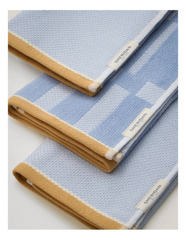 Eley Tea Towel Set - Three Pack in Glacier image 2