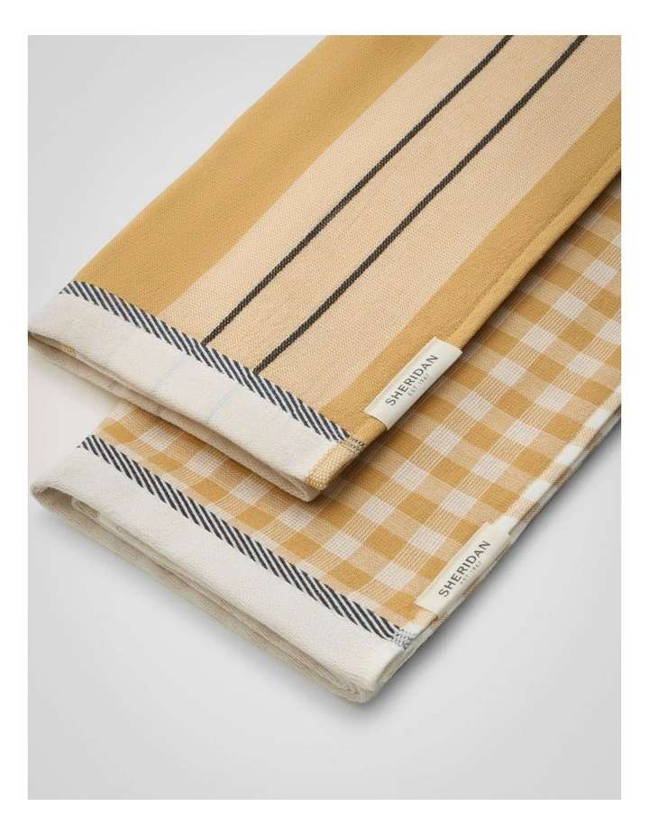 Este Tea Towel Set - Two Pack in Caramel image 2