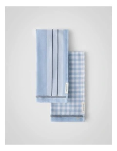Este Tea Towel Set - Two Pack in Glacier