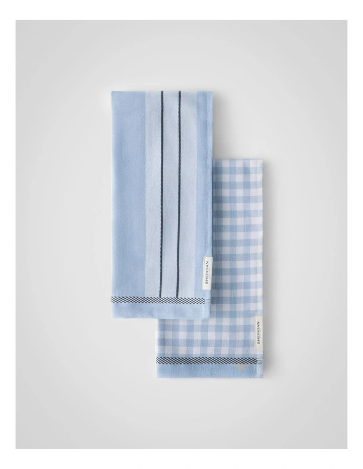 Este Tea Towel Set - Two Pack in Glacier image 1