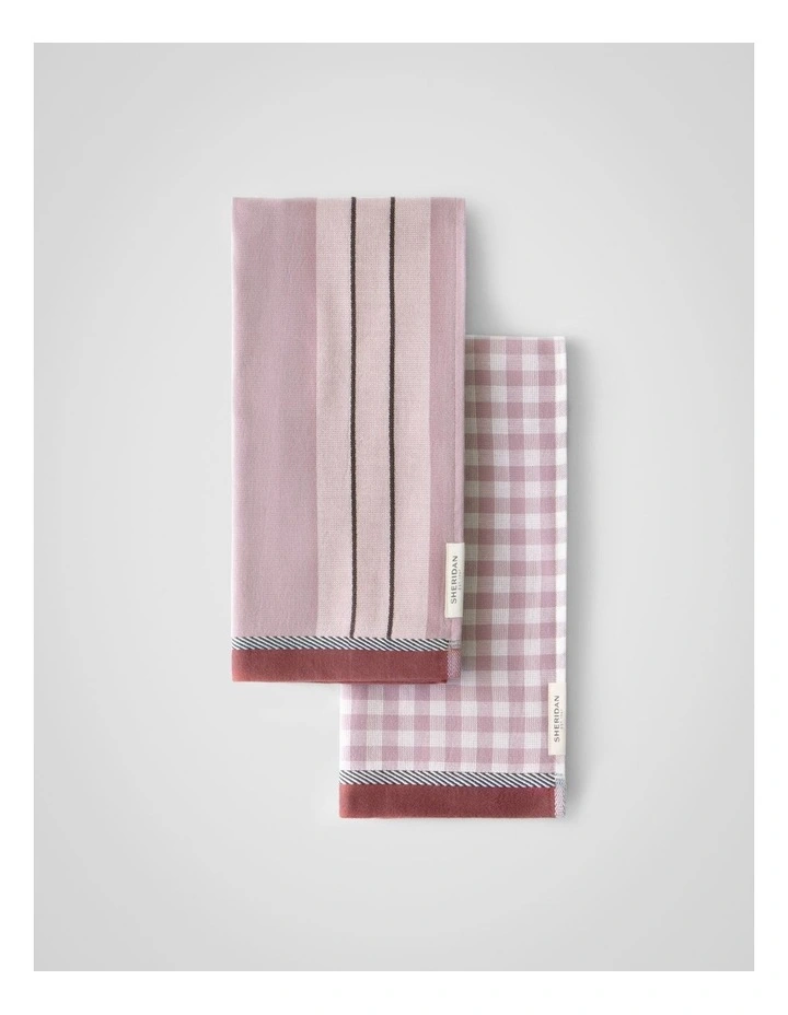 Este Tea Towel Set - Two Pack in Lilac Haze image 1