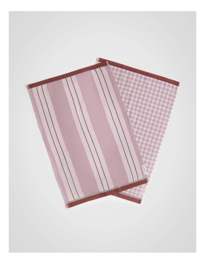Este Tea Towel Set - Two Pack in Lilac Haze image 3