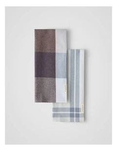 Lumo Tea Towel Set - Two Pack in Glacier