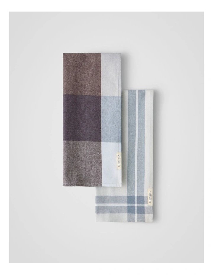 Lumo Tea Towel Set - Two Pack in Glacier image 1