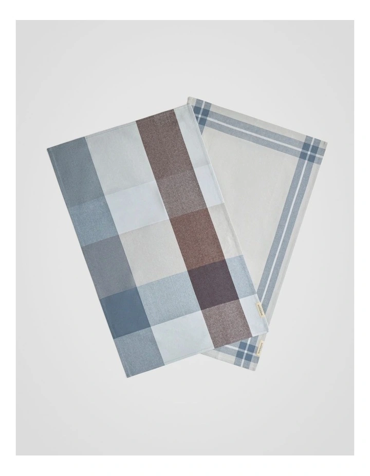 Lumo Tea Towel Set - Two Pack in Glacier image 3