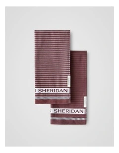 Vita Logo Tea Towel Set - Two Pack in Clove