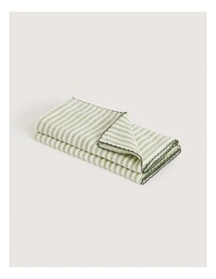 Vina Stripe Napkin Set Two Pack In Garden