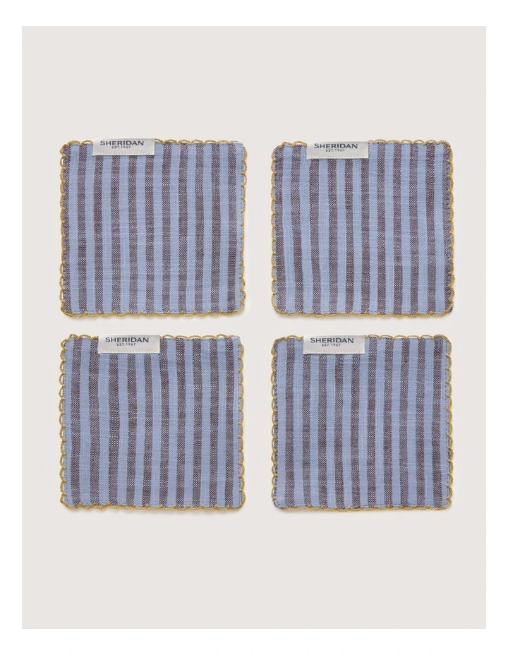 Vina Stripe Napkin Two Pack In Glacier image 1