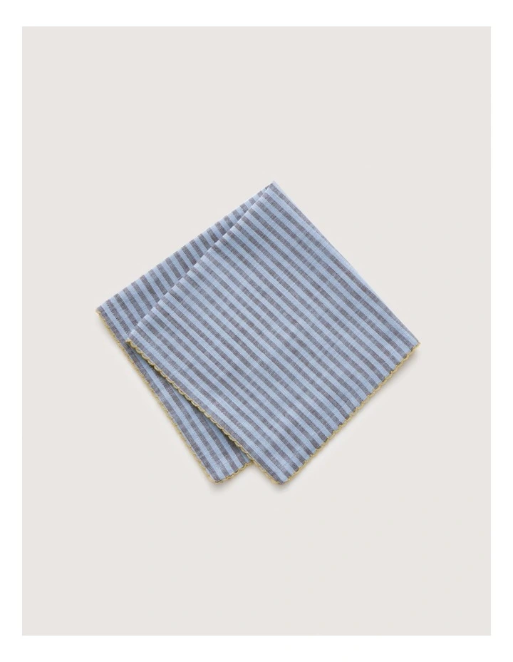Vina Stripe Napkin Two Pack In Glacier image 2