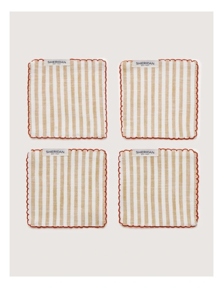 Vina Coaster Four Pack In Caramel image 1