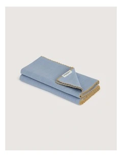 Vina Napkin Set - Two Pack in Glacier