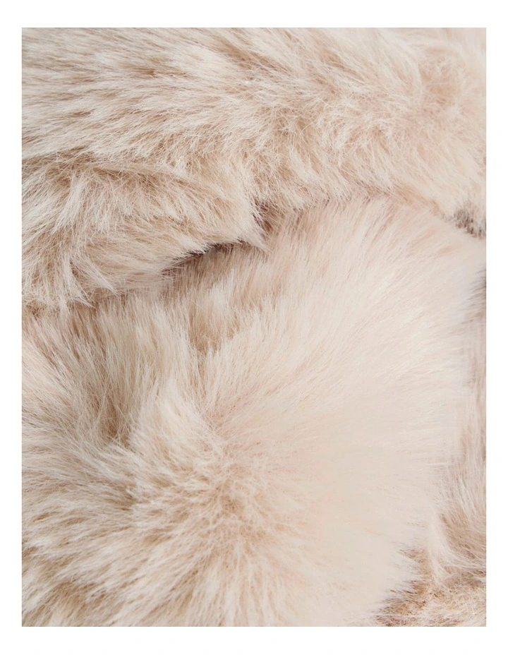 Carlson Faux Fur Slipper in Bone image 2