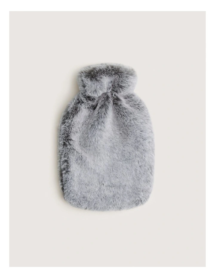 Carlson Faux Fur Hot Water Bottle Cover in Smoke image 1