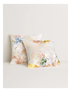 Treni Quilt European Pillowcase Pair in White