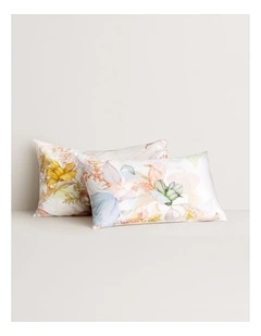 Treni Quilt Standard Pillowcase Pair in White