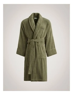 Aven Dad Robe in Green Olive