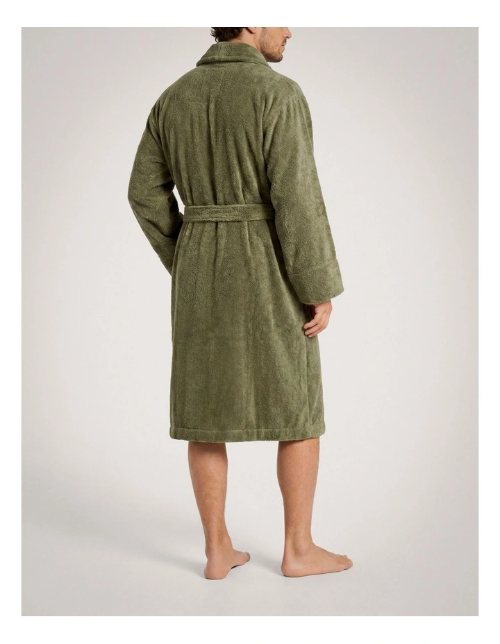 Aven Dad Robe in Green Olive image 4