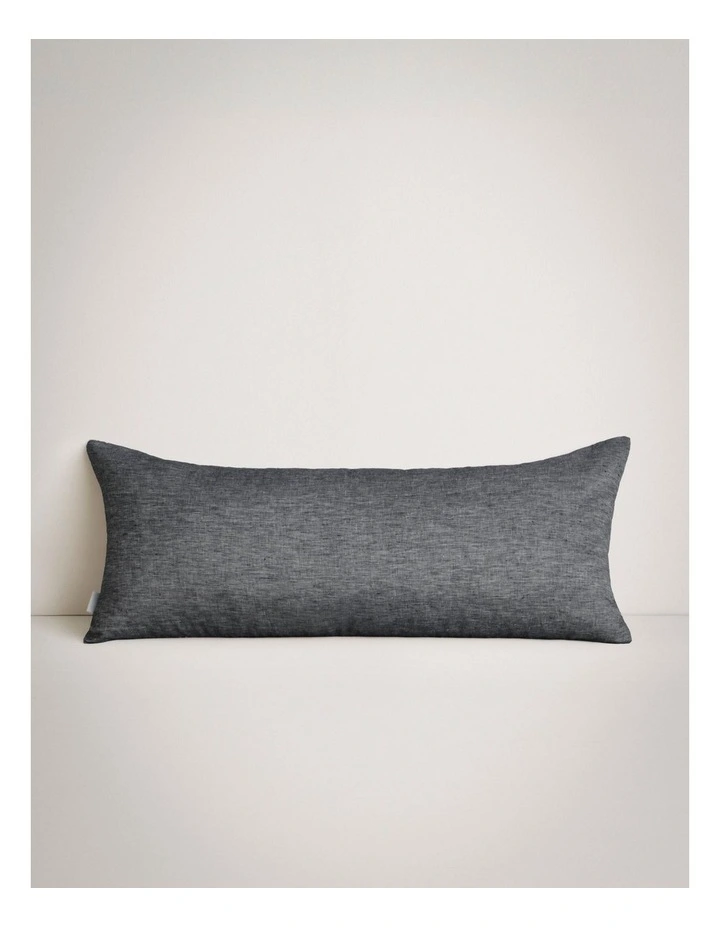 Abbotson Linen Long Cushion in Ebony Marle image 2