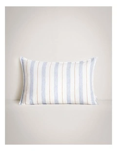 Abbotson Linen Stripe Breakfast Cushion in Cornflower