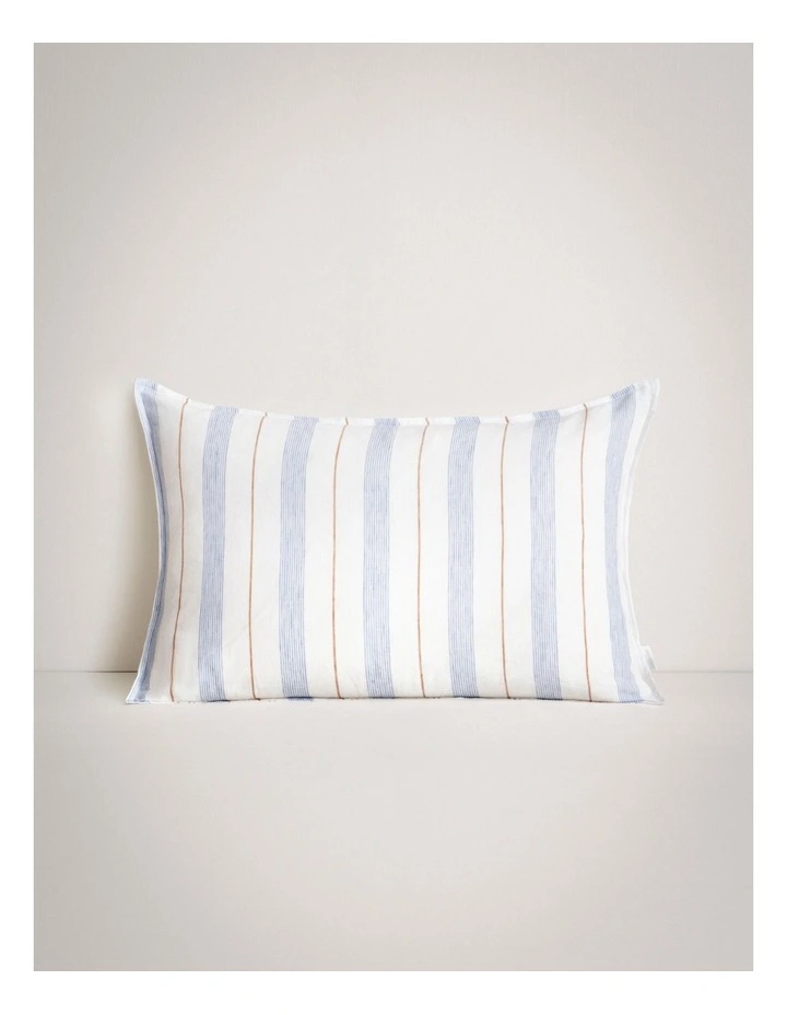 Abbotson Linen Stripe Breakfast Cushion in Cornflower image 1