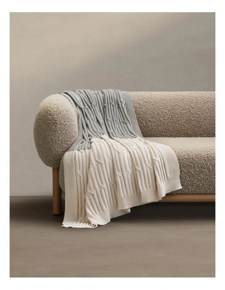 Lenno Throw in Powder Grey image 3