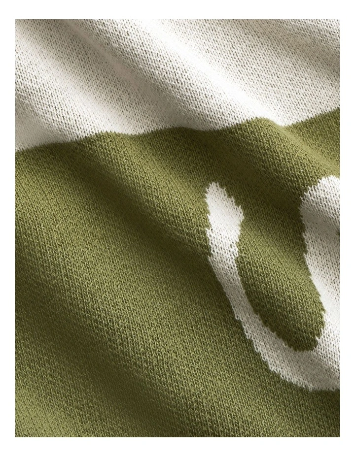 Logo Throw in Moss image 2