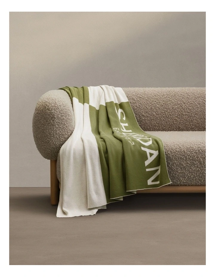 Logo Throw in Moss image 3
