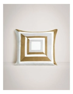 Mazey Square Cushion in Nutmeg