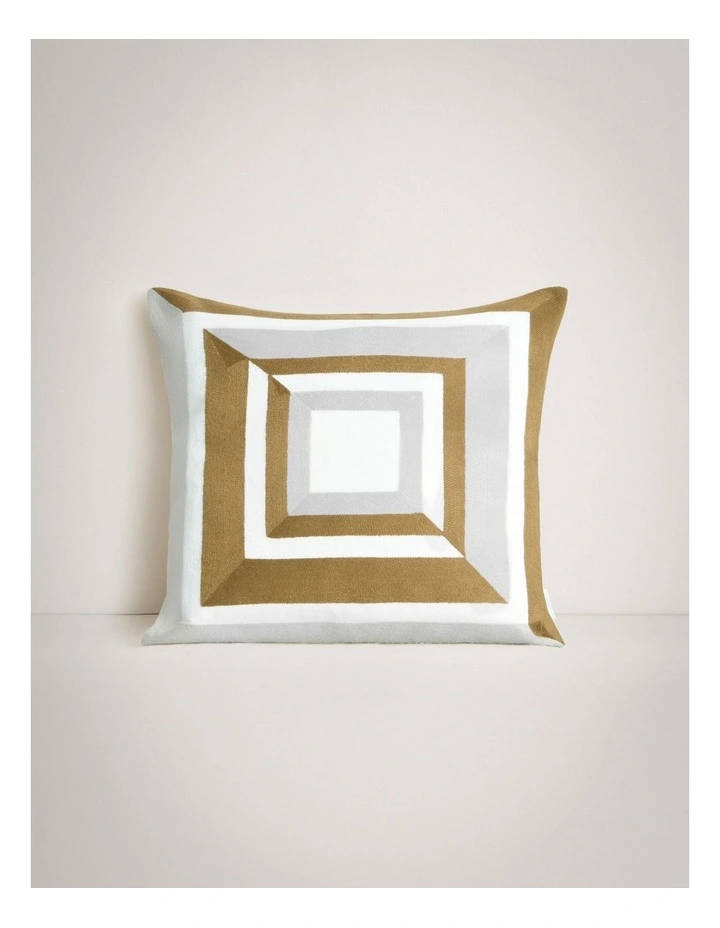Mazey Square Cushion in Nutmeg image 1