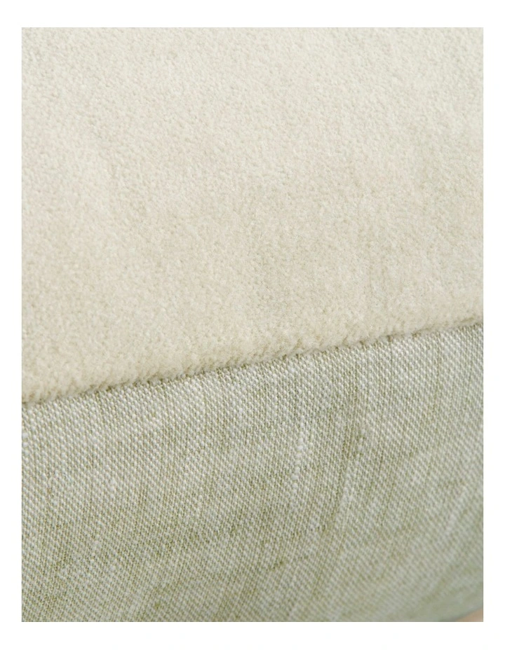 Tessino Linen Breakfast Cushion in Moss Marle image 3