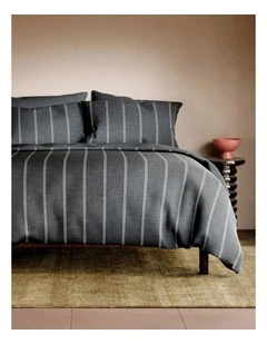 Abbotson Linen Duo Quilt Cover in Ebony Marle