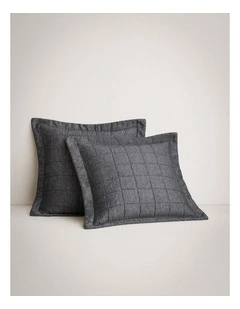 Abbotson Linen European Pillow Sham in Ebony Marle