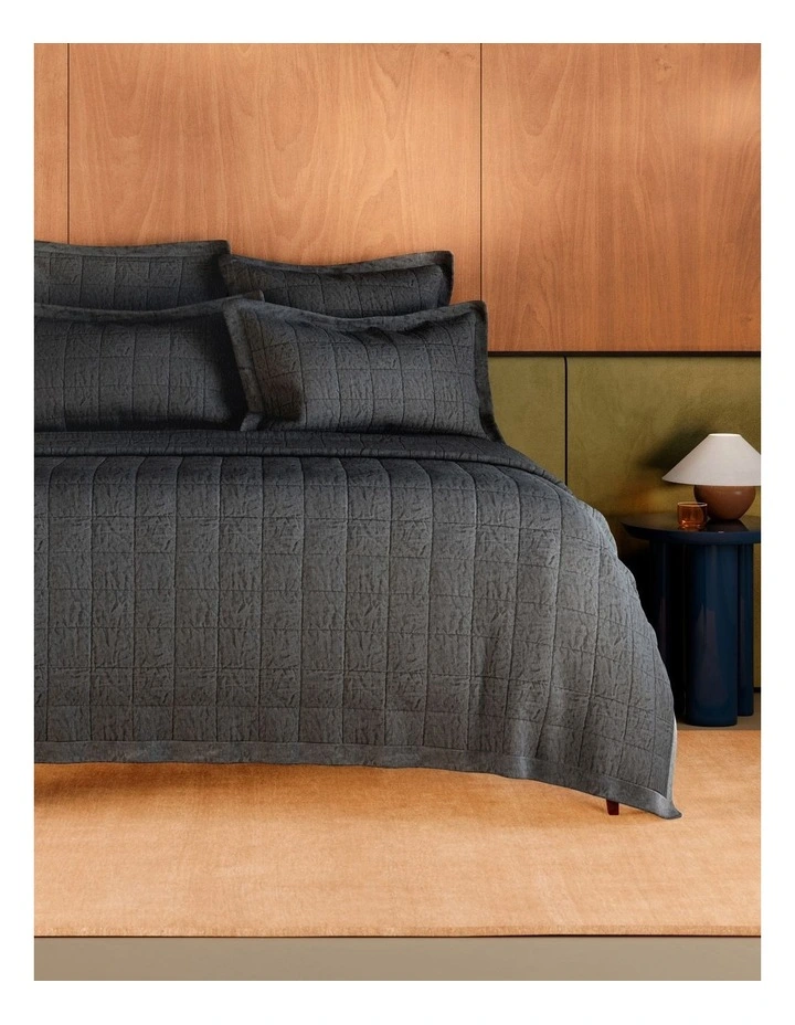 Abbotson Linen European Pillow Sham in Ebony Marle image 2