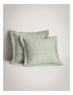 Abbotson Linen European Pillow Sham in Moss Marle