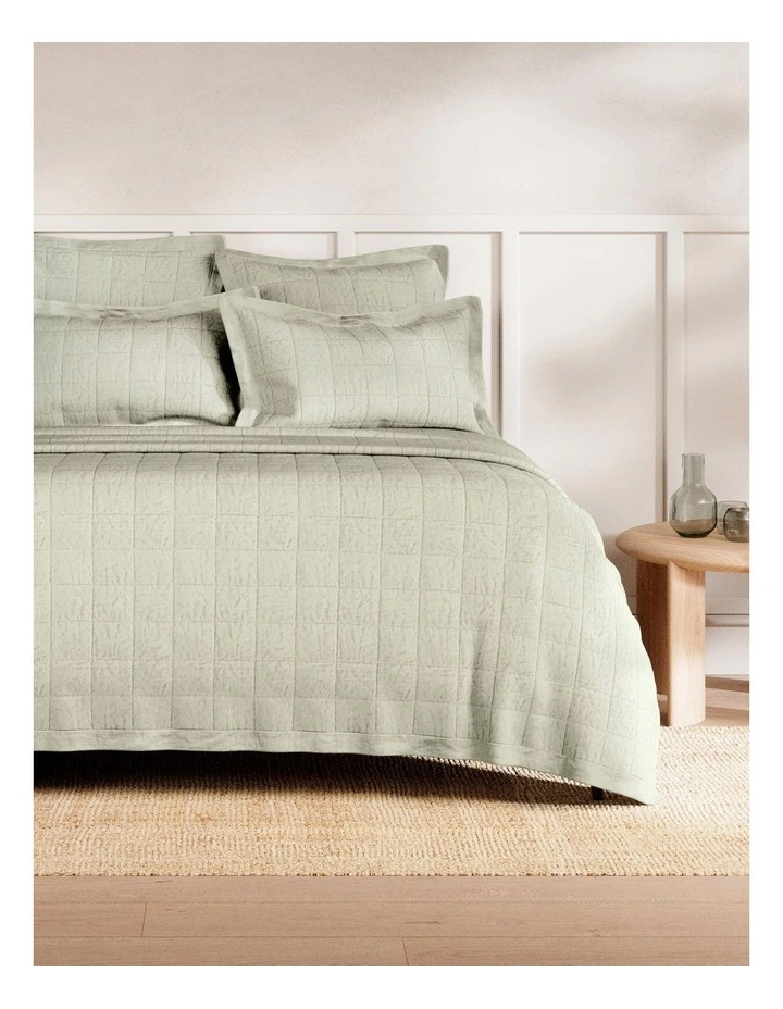 Abbotson Linen European Pillow Sham in Moss Marle image 2