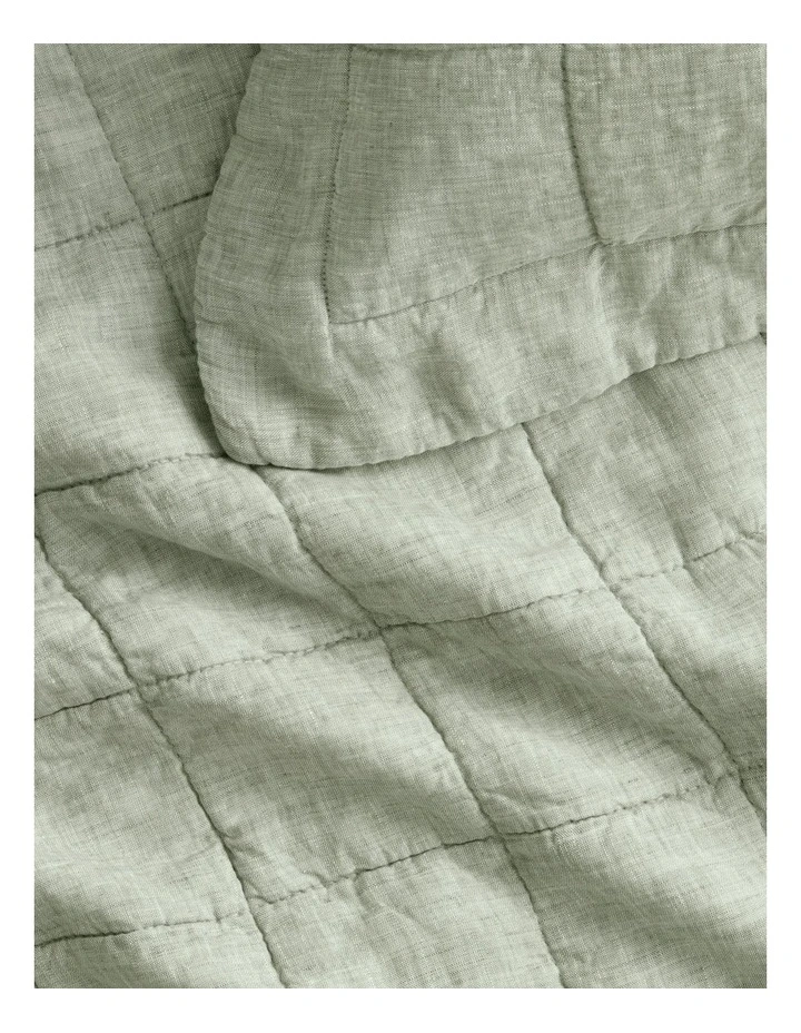Abbotson Linen European Pillow Sham in Moss Marle image 3