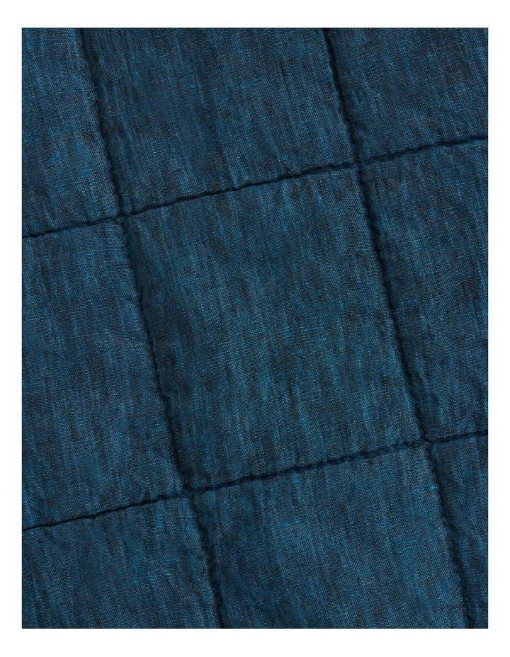 Abbotson Linen Pillowcase Sham in Deep Blue Marle image 3