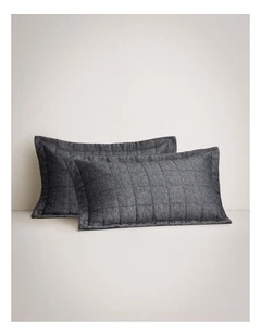 Abbotson Linen Pillowcase Sham in Ebony Marle