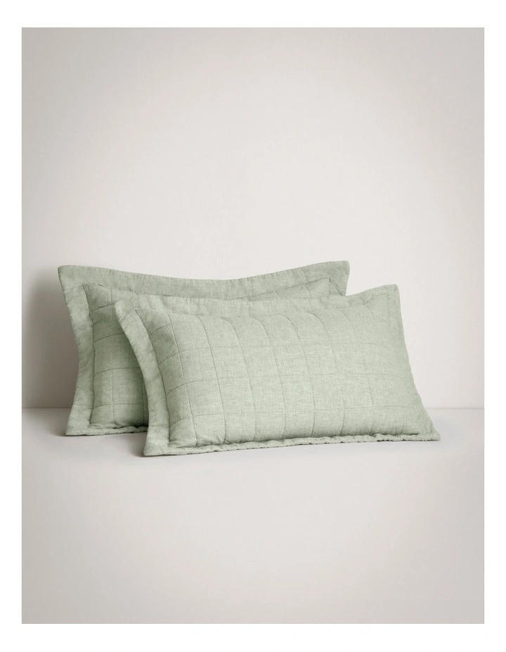 Abbotson Linen Pillowcase Sham in Moss Marle image 1