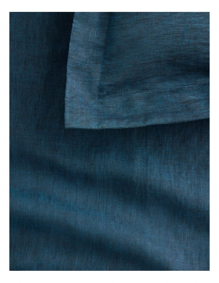 Abbotson Linen Tailored Pillowcase Pair in Deep Blue Marle image 3