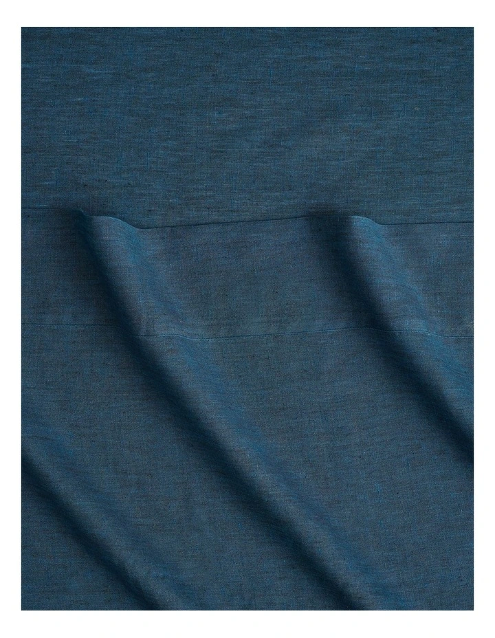 Abbotson Linen Tailored Pillowcase Pair in Deep Blue Marle image 5