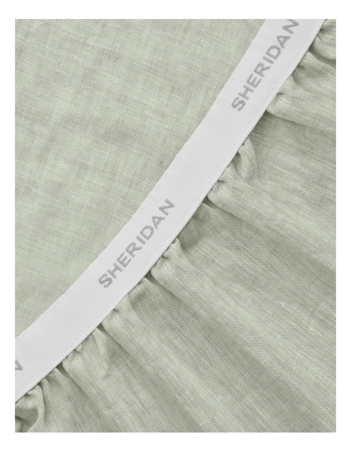 Abbotson Linen Fitted Sheet in Moss Marle image 3