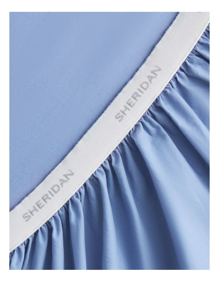 Bayley Washed Cotton Fitted Sheet in Cornflower image 3