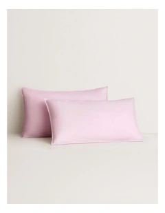 Bayley Washed Cotton Pillowcase Pair in Violet Ice