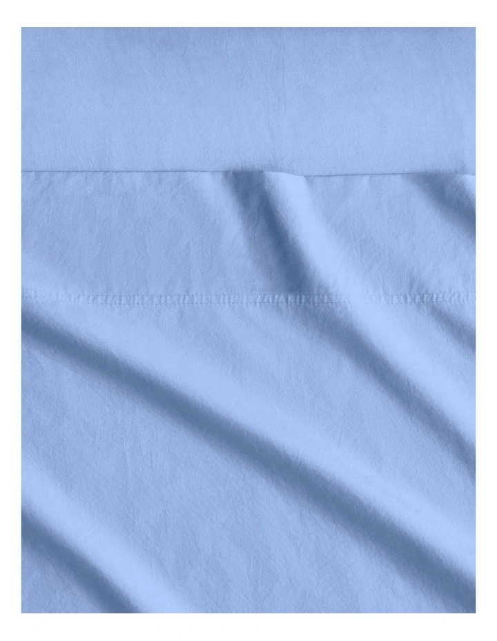 Bayley Washed Cotton Sheet Set in Cornflower image 2