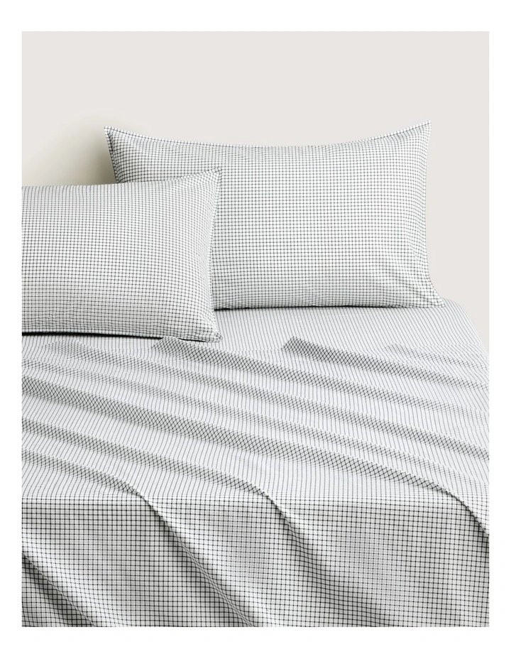 Bayley Windowpane Sheet Set in Midnight image 1